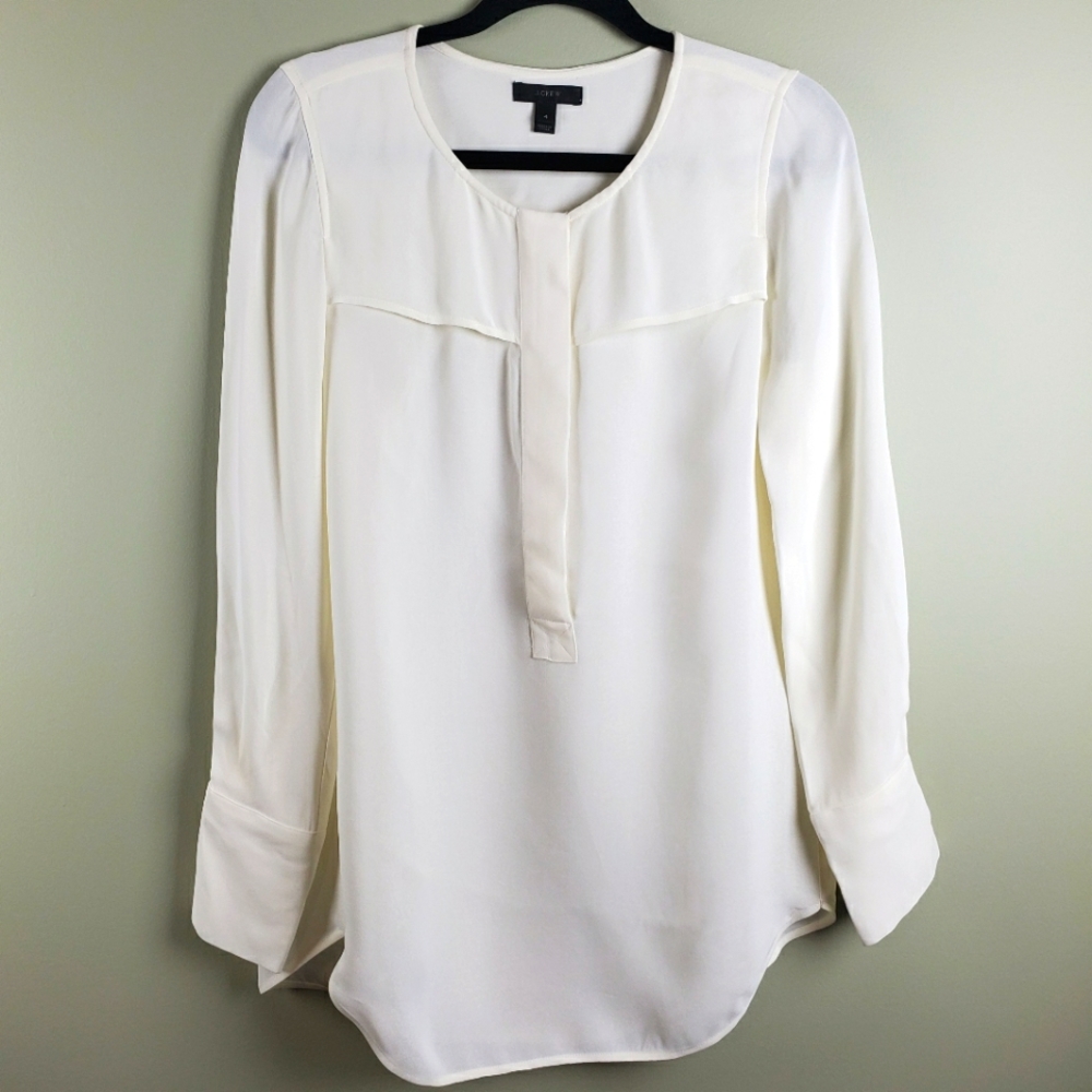 J.Crew Off White Blouse Size 4